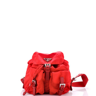 Prada Double Front Pocket Backpack Tessuto Medium