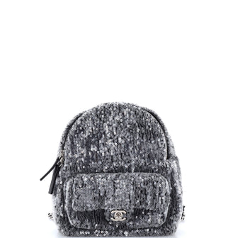 Chanel Waterfall Backpack Sequins with Leather Mini