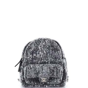 Chanel Waterfall Backpack Sequins with Leather Mini