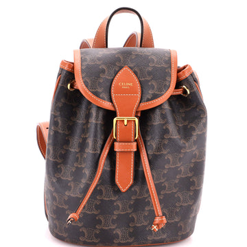 Celine Folco Backpack Triomphe Coated Canvas Mini