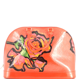 Louis Vuitton Alma Handbag Limited Edition Monogram Vernis Roses GM