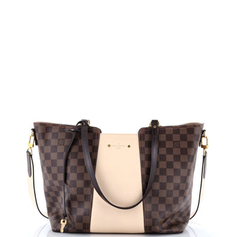 Louis Vuitton Jersey Handbag Damier with Leather