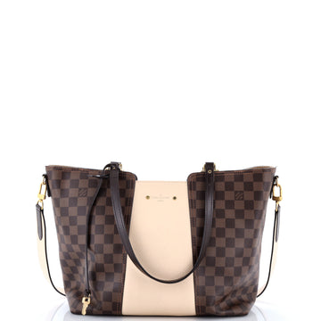 Louis Vuitton Jersey Handbag Damier with Leather