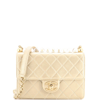 Chanel Chic Pearls Flap Bag Quilted Goatskin with Acrylic Beads Small
