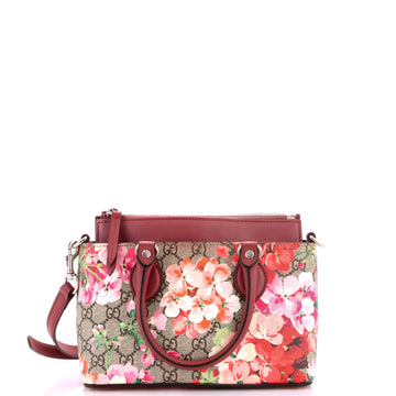 Gucci Linea A Convertible Tote Blooms Print GG Coated Canvas Mini
