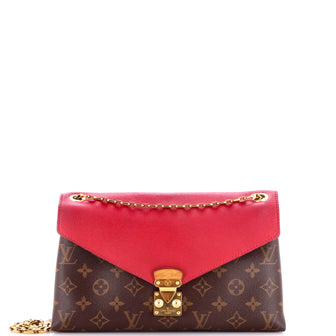 Louis Vuitton Pallas Chain Shoulder Bag Monogram Canvas and Calfskin