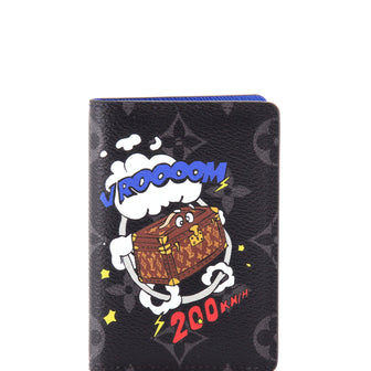 Louis Vuitton Pocket Organizer Comic Trunk Monogram Eclipse Canvas