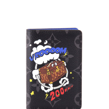 Louis Vuitton Pocket Organizer Comic Trunk Monogram Eclipse Canvas