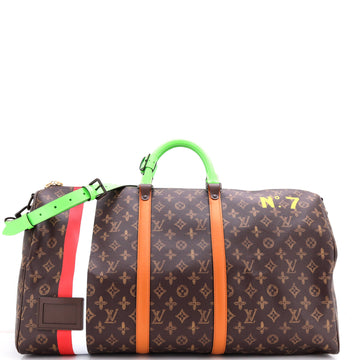 Louis Vuitton Keepall Bandouliere Bag No.7 Trunk L'Oeil Vintage Monogram Canvas 55