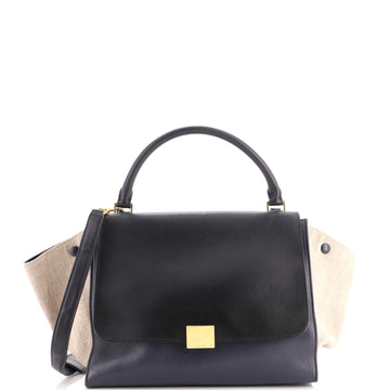 Celine Trapeze Bag Leather with Canvas Medium