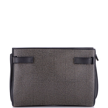 Saint Laurent Sac De Jour Clutch Studded Leather Medium