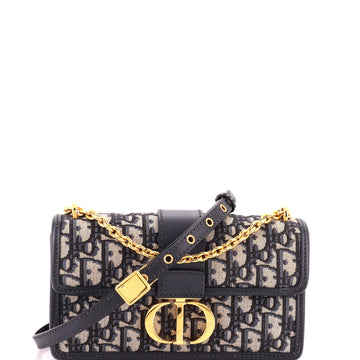 Christian Dior 30 Montaigne Chain Flap Bag Oblique Canvas East West