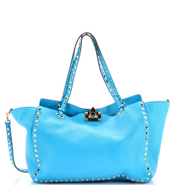 Valentino Garavani Rockstud Tote Pebbled Leather Medium