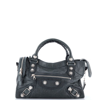 Balenciaga City Giant Studs Bag Leather Medium