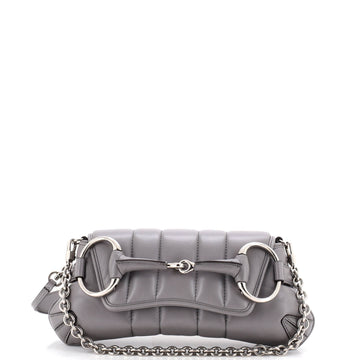 Gucci Horsebit Chain Shoulder Bag Vertical Quilted Leather Small