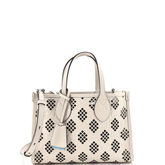 Gucci Convertible Tote GG Debossed Laser Cut Leather Small
