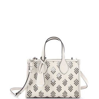 Gucci Convertible Tote GG Debossed Laser Cut Leather Small