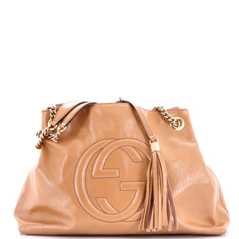 Gucci Soho Chain Strap Shoulder Bag Patent Medium