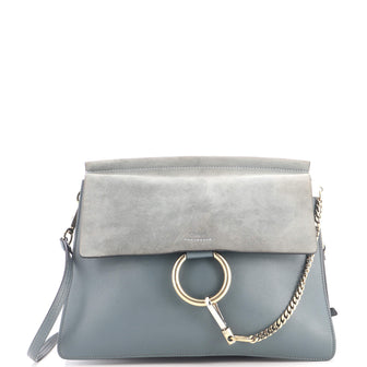 Chloe Faye Shoulder Bag Leather and Suede Medium