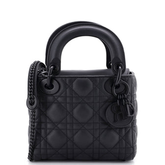 Christian Dior Ultra Matte Lady Dior Chain Bag Cannage Quilt Calfskin Mini