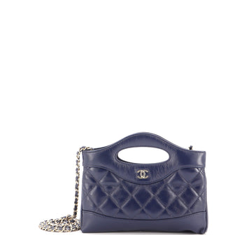 Chanel 31 Shopping Bag Clutch with Chain Quilted Lambskin Small