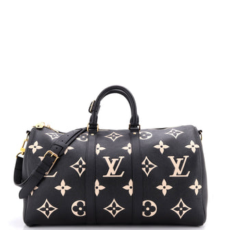 Louis Vuitton Keepall Bandouliere Bag Monogram Empreinte Giant 45