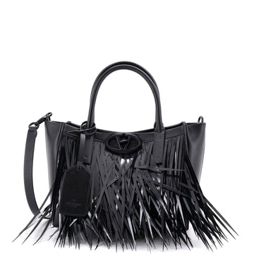Valentino Garavani Vlogo Fringe Tote Leather with Sequins Small