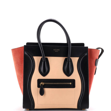 Celine Tricolor Luggage Bag Leather Micro