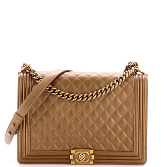 Chanel Boy Flap Bag Quilted Calfskin Large