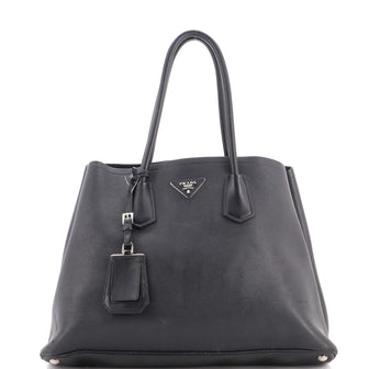 Prada Cuir Double Tote Leather Large
