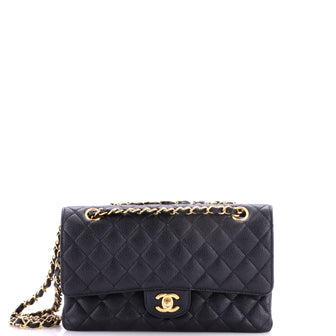 Chanel Classic Double Flap Bag Quilted Caviar Medium