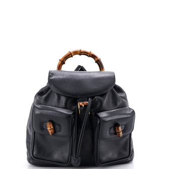 Gucci Vintage Bamboo Backpack Leather Medium
