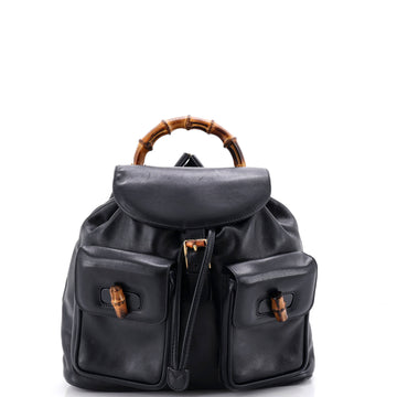 Gucci Vintage Bamboo Backpack Leather Medium