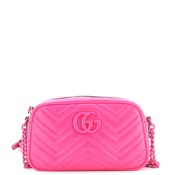 Gucci GG Marmont Monochrome Shoulder Bag Matelasse Leather Small