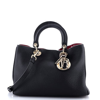 Christian Dior Diorissimo Tote Pebbled Leather Medium