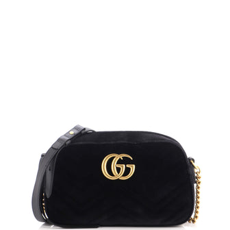 Gucci GG Marmont Shoulder Bag Matelasse Velvet Small