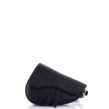 Christian Dior Saddle Crossbody Bag Leather Mini