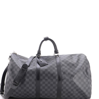 Louis Vuitton Keepall Bandouliere Bag Damier Graphite 55