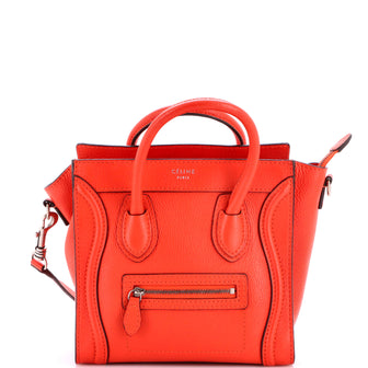 Celine Luggage Bag Grainy Leather Nano
