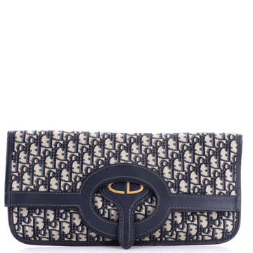 Christian Dior Fold Over Clutch Oblique Canvas