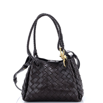Bottega Veneta Parachute Handle Bag Intrecciato Leather Small