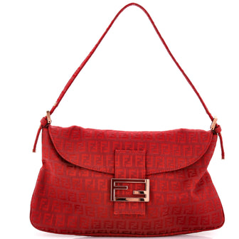 Fendi Double Flap Bag Zucchino Canvas Large