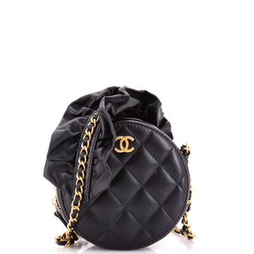 Chanel Romance Round Clutch with Chain Quilted Lambskin
