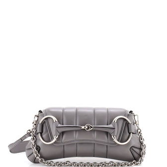 Gucci Horsebit Chain Shoulder Bag Vertical Quilted Leather Small