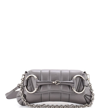Gucci Horsebit Chain Shoulder Bag Vertical Quilted Leather Small