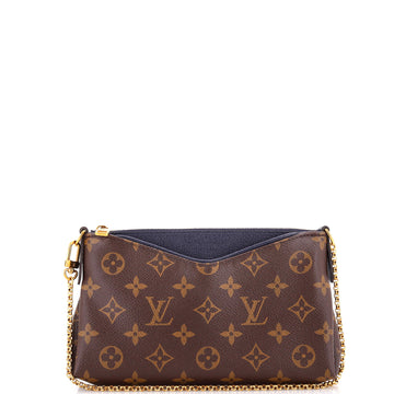 Louis Vuitton Pallas Clutch Monogram Canvas with Leather