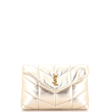 Saint Laurent LouLou Puffer Clutch Leather Small