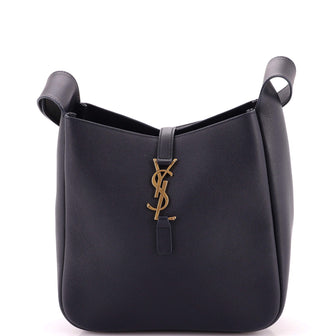 Saint Laurent Le 5 a 7 Supple Hobo Leather Small