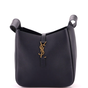 Saint Laurent Le 5 a 7 Supple Hobo Leather Small