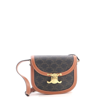 Celine Besace Triomphe Shoulder Bag Triomphe Coated Canvas Teen